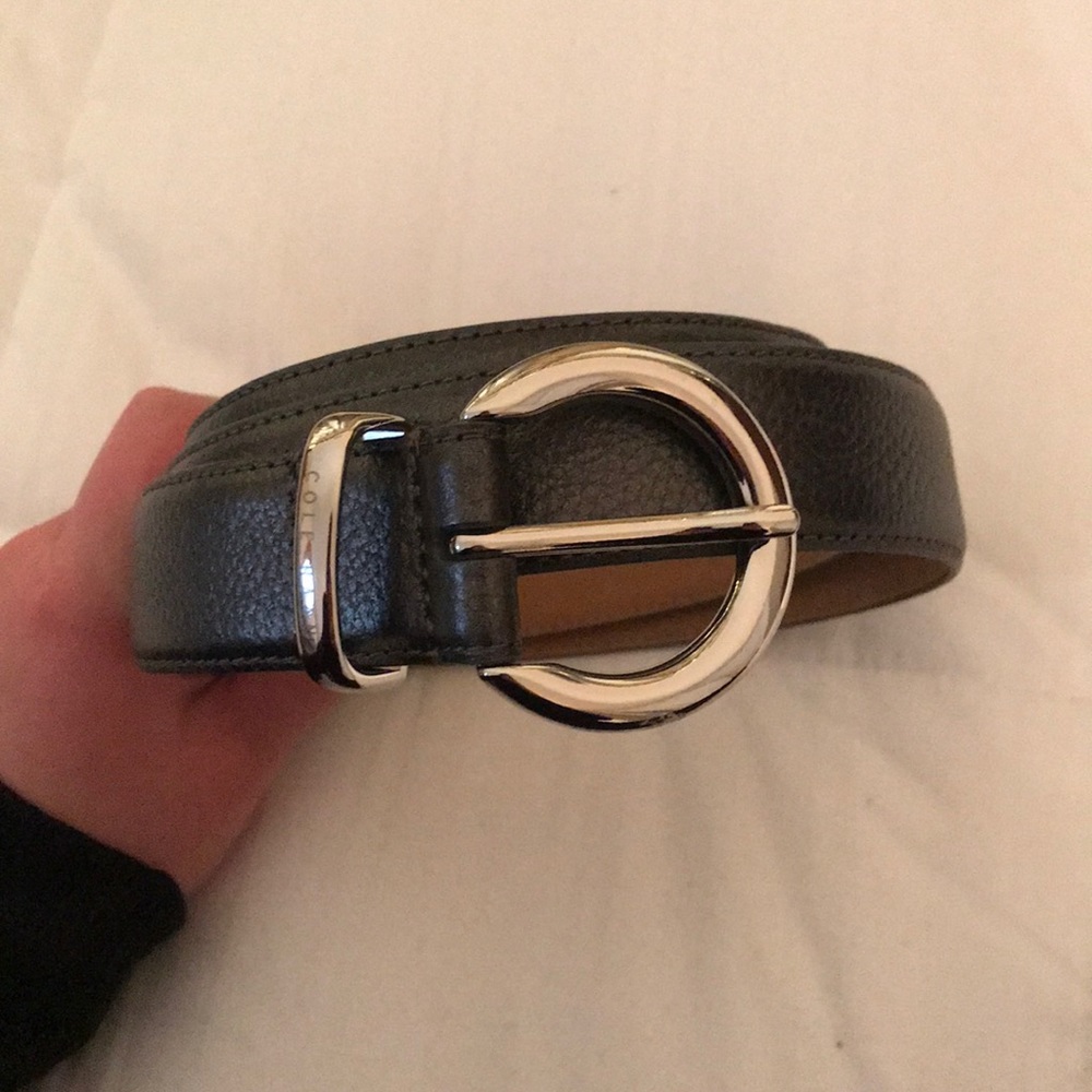 Cole Haan grey leather belt